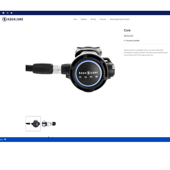 $499 Aqua Lung Core Regulator ACD Yoke First & Second Stage Scuba Diving Gear - Picture 2 of 11